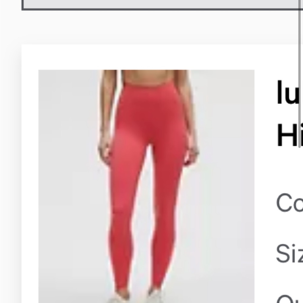 Lululemon athletica glow up high rise tight legging 28” - Picture 5 of 5